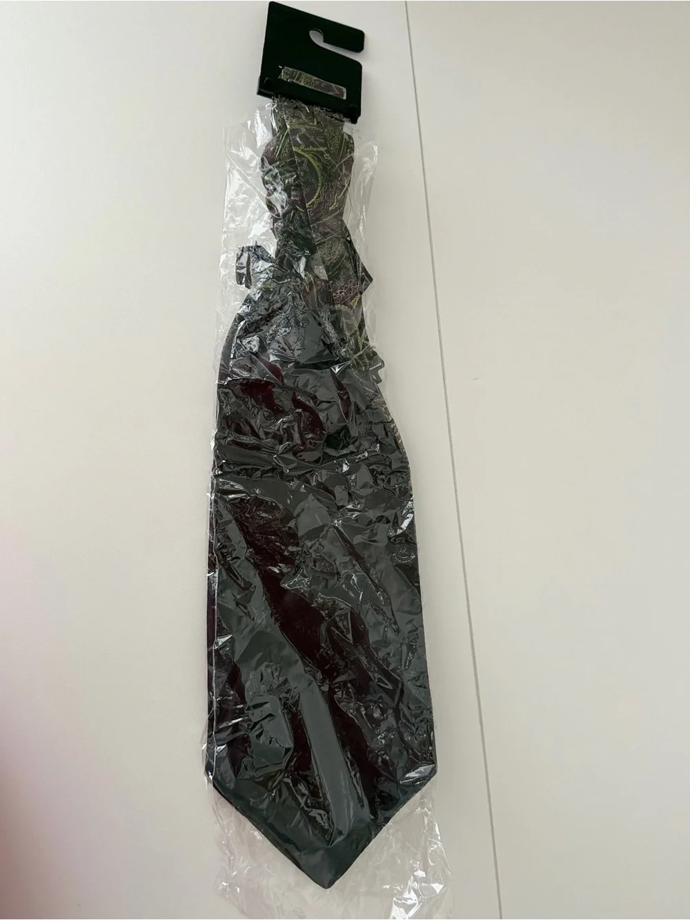 MENZ Men's Pointed Paisley Neck Tie Green Purple